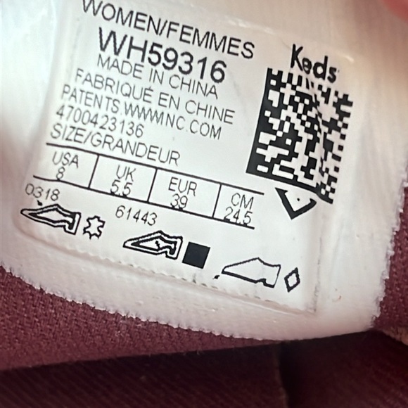 Keds pink metallic shiny women’s size 8 valentines - Picture 8 of 10